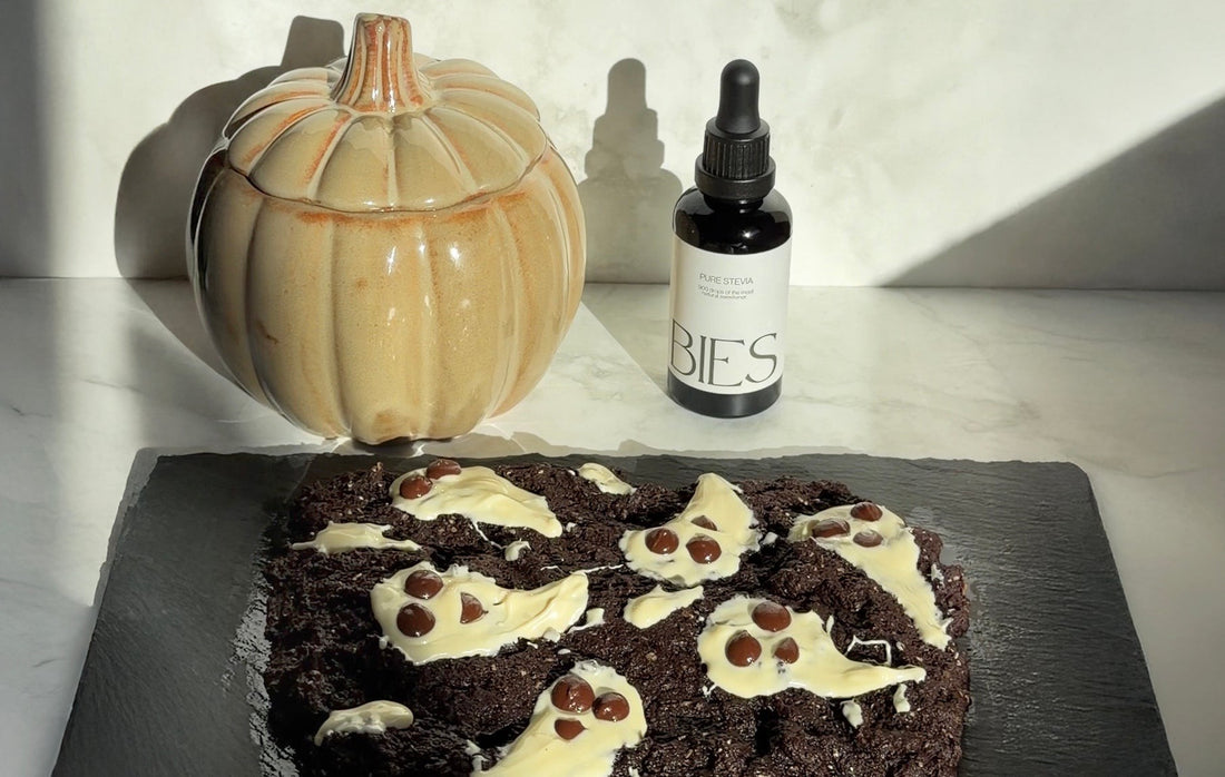 👻 Brownie Fantasma de Chocolate Saludable con Stevia BIES