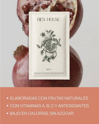Bebida Instantánea DETOX–Sabor Granada & Frambuesa