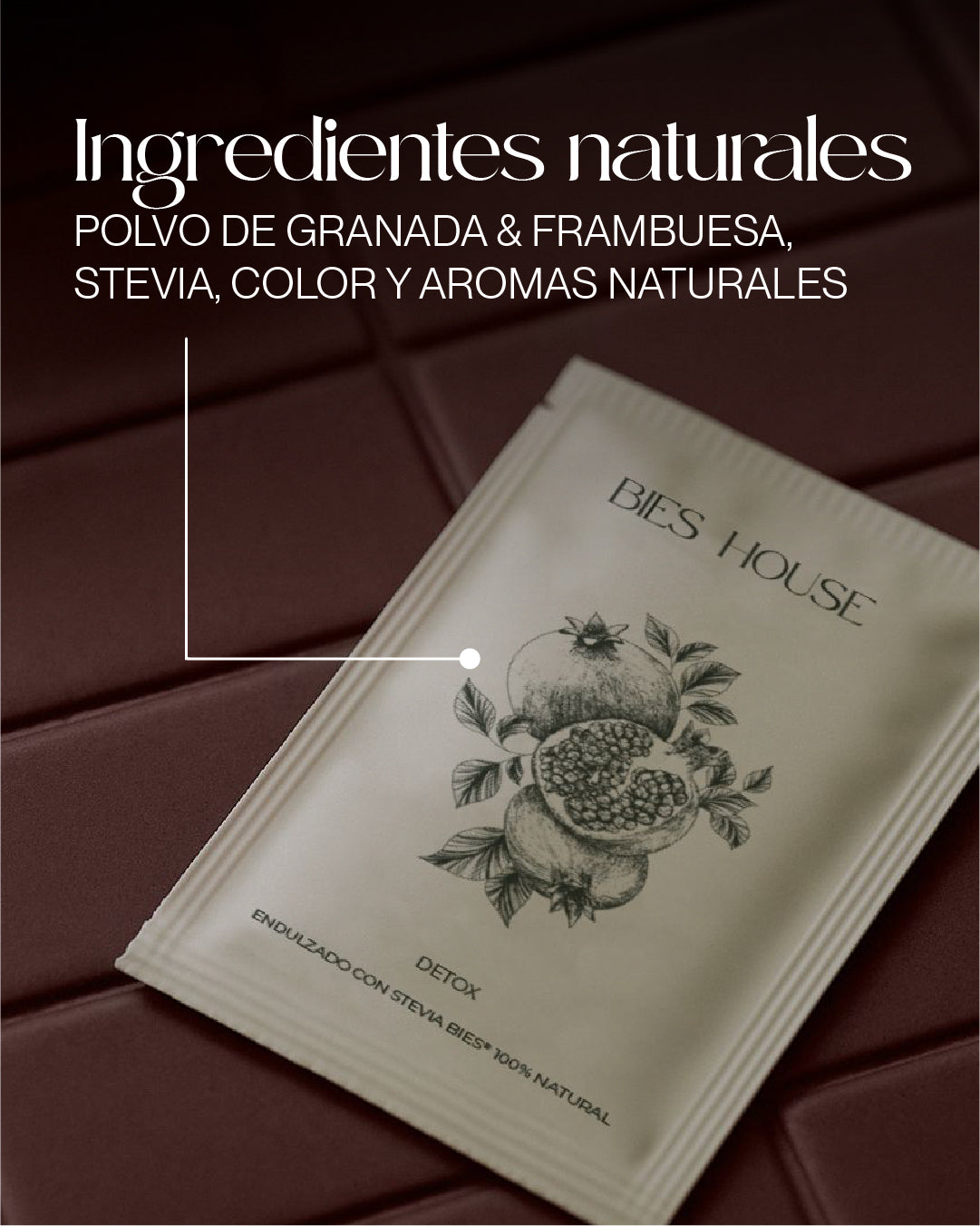 Bebida Instantánea DETOX–Sabor Granada & Frambuesa