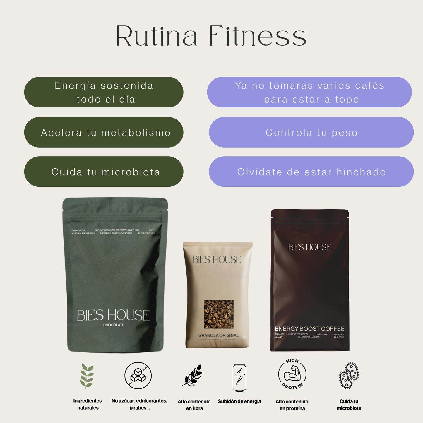 DESAYUNO FITNESS (Café + batido de proteína + granola)